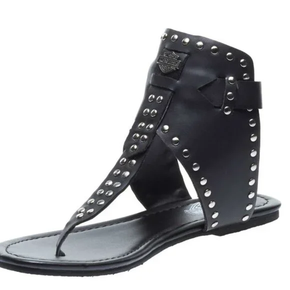 Harley-Davidson® Women's Ames Gladiator Black Sandals D84128 size 5 - Picture 2 of 4